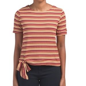 Striped Tie side t shirt